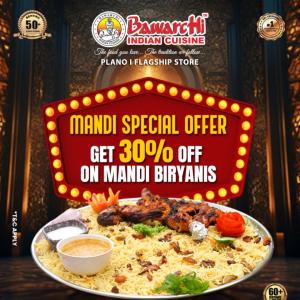 Bawarchi  Plano – Mandi Special Offer: Get 30% OFF on Mandi Biryanis