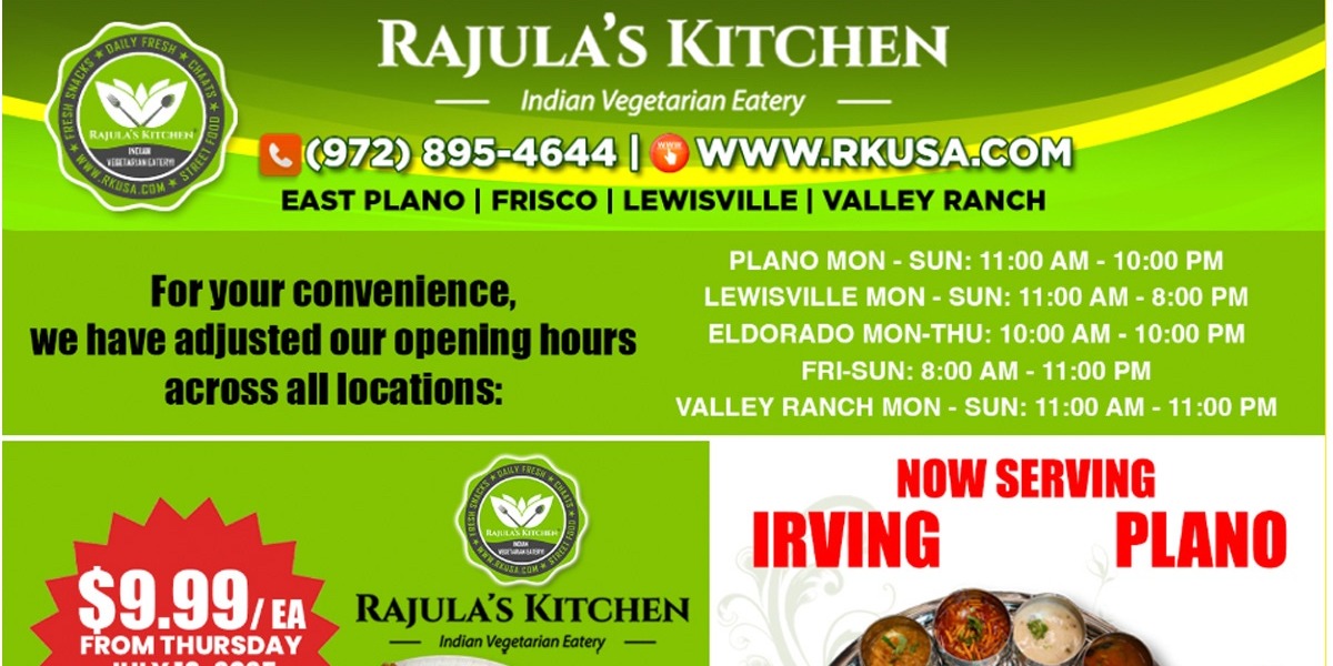Rajula's Kitchen: Delicious South Indian Thali for Just $9.99 at Eldorado Location!