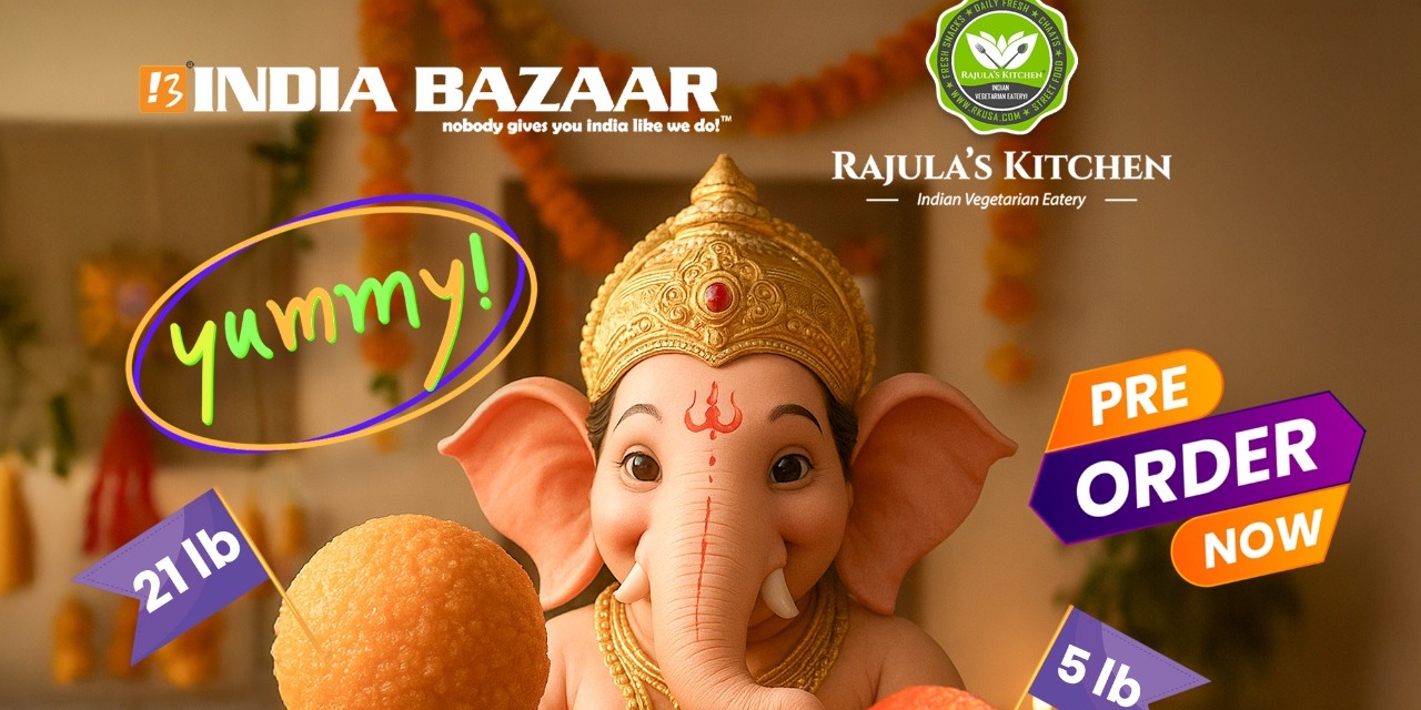 India Bazaar: Delicious Ganesha Laddu – Available in Multiple Sizes for Pre-order!