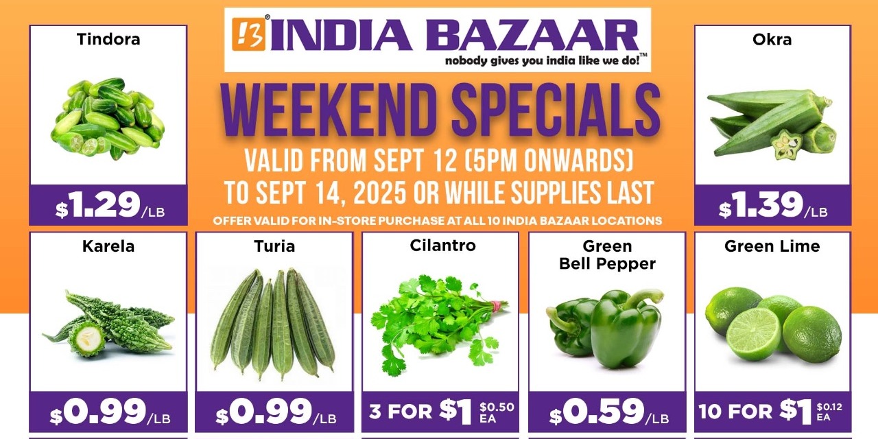 India Bazaar Weekend Specials: Great Deals on Fresh Produce & More