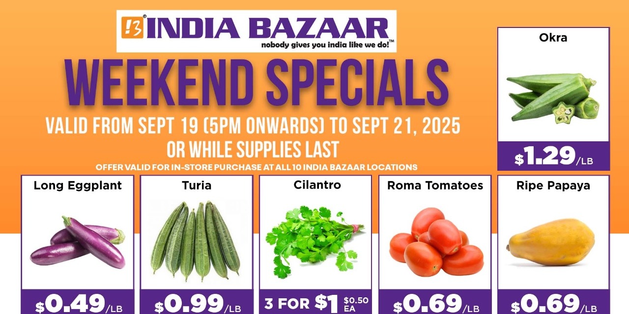 India Bazaar Weekend Specials – Fresh Produce Deals & Grocery Discounts