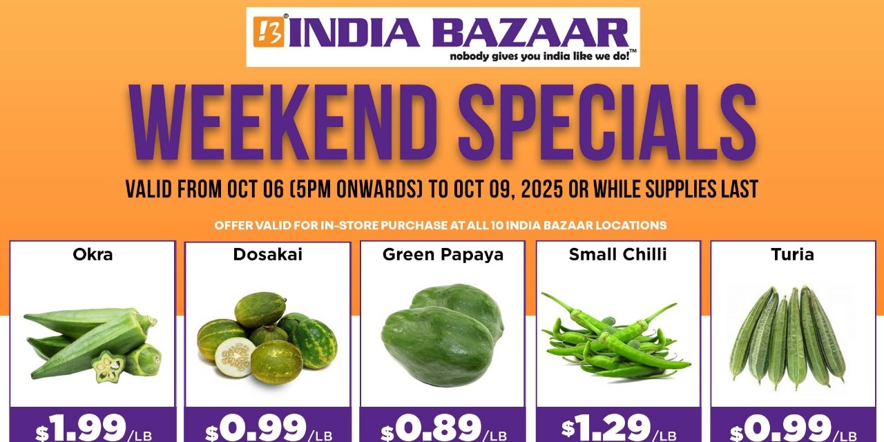 India Bazaar Weekend Specials: Get Fresh Fruits, Vegetables & More