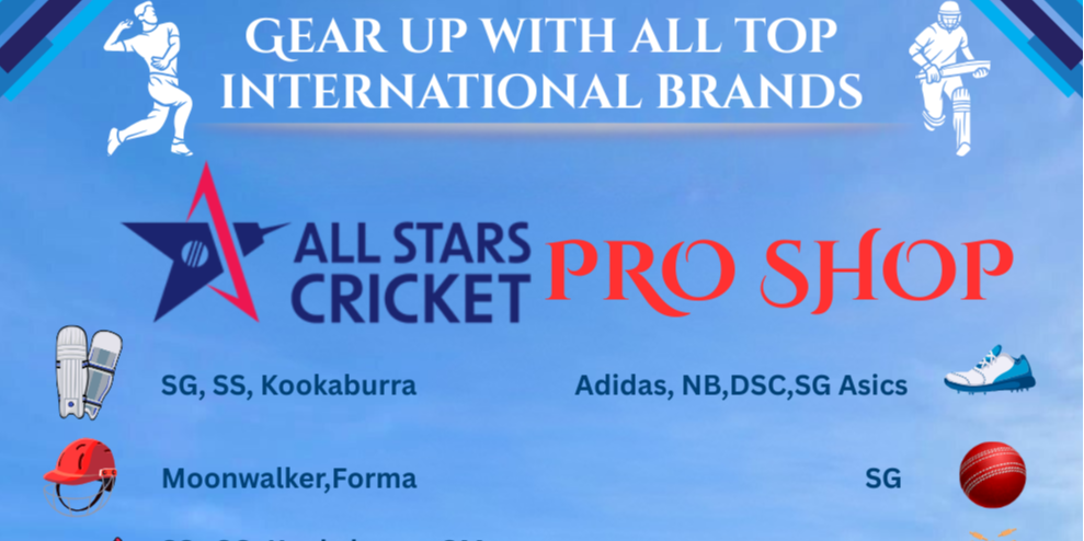 All Stars Cricket Pro Shop – Gear Up with Top International Cricket Brands