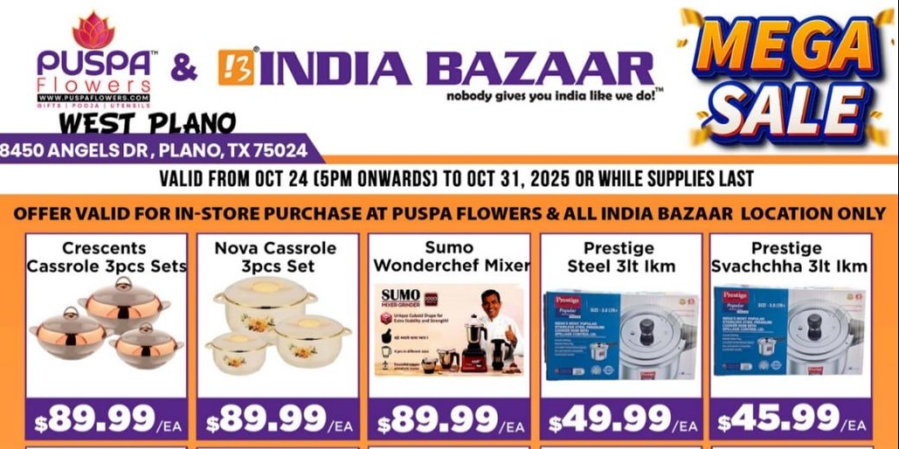 Pushpa Flowers & India Bazaar Mega Sale –Festive Savings in West Plano!
