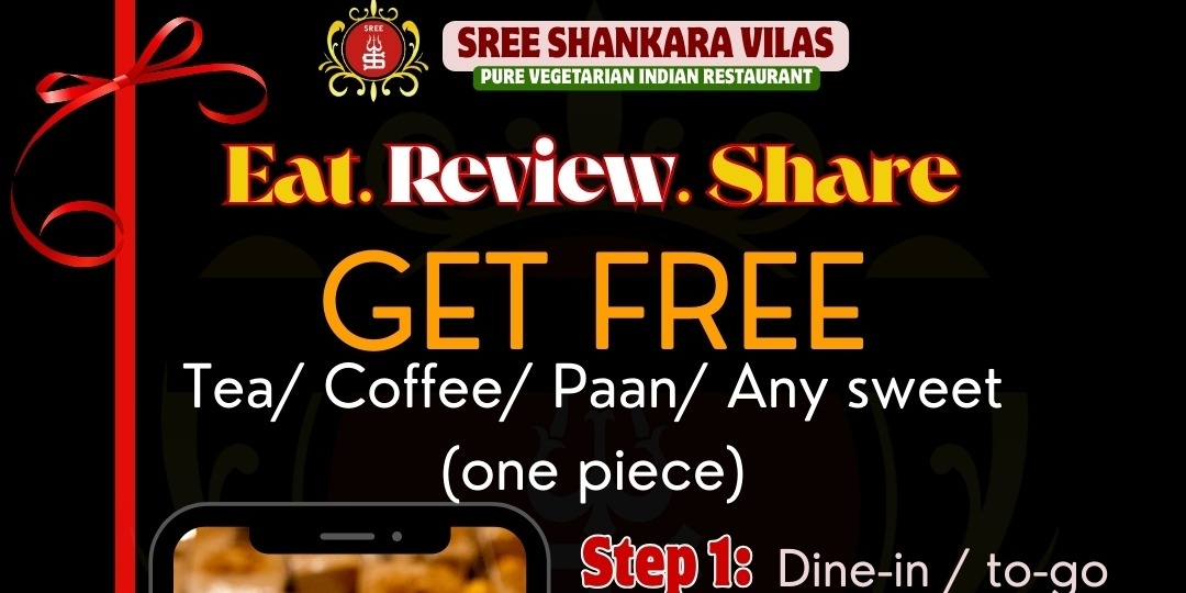 Sree Shankara Vilas – Eat, Love, Review! Claim Your Free Treat Today