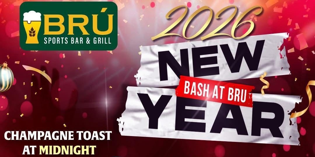 BRU Sports Bar & Grill New Year 2026 Bash with Live DJ Night in Irving TX