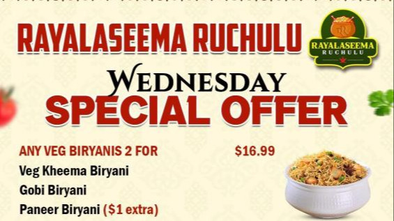 RAYALASEEMA RUCHULU - Wednesday special offer