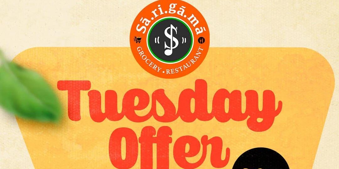 Sarigama Tuesday Offer – Buy 1 Get 1 Free on Dosa & Parotta