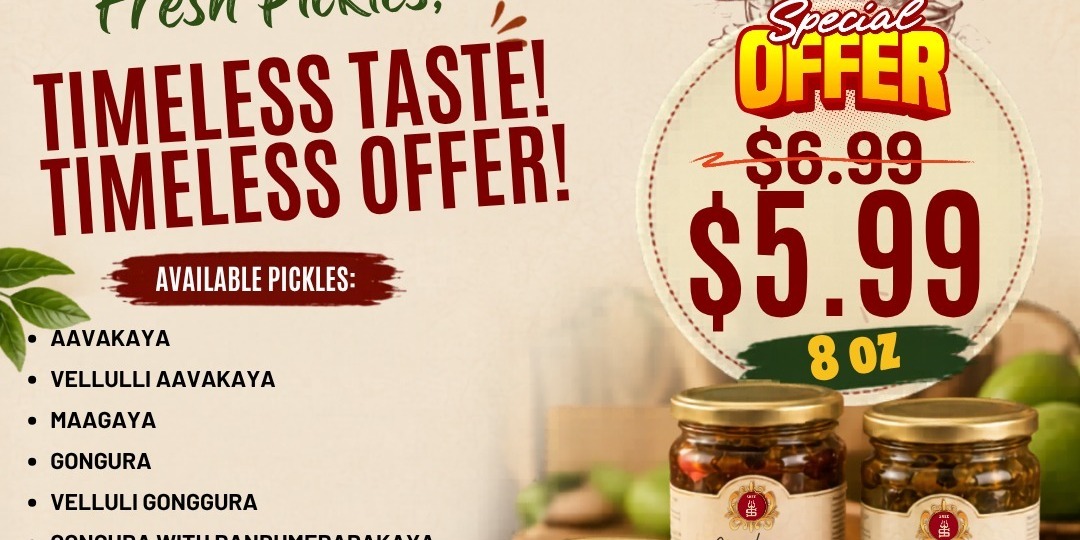 Sree Shankara Vilas Fresh Pickles Special Offer In Plano