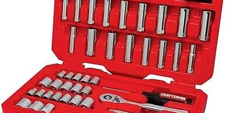 61-Piece CRAFTSMAN Mechanics Tool Set, 38-Inch Drive (CMMT45161) for $34.99 at Amazon