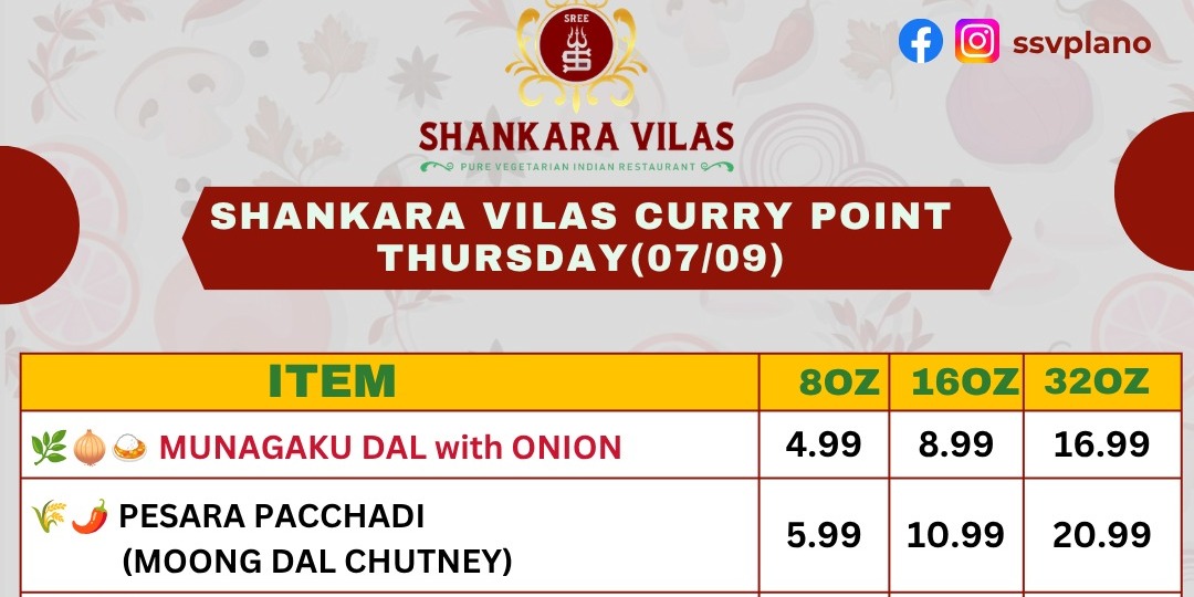 Shankara Vilas   Fresh Curry Point Deals in Plano, TX