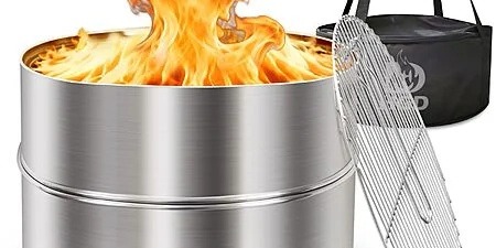 HGD 20-Inch Smokeless Fire Pit with Travel Bag for $89.97