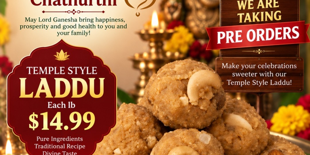 Sree Shankara Vilas Temple Style Laddu Pre Orders $14.99