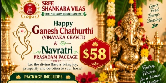 Sree Shankara Vilas Festive Prasadam Package for $58
