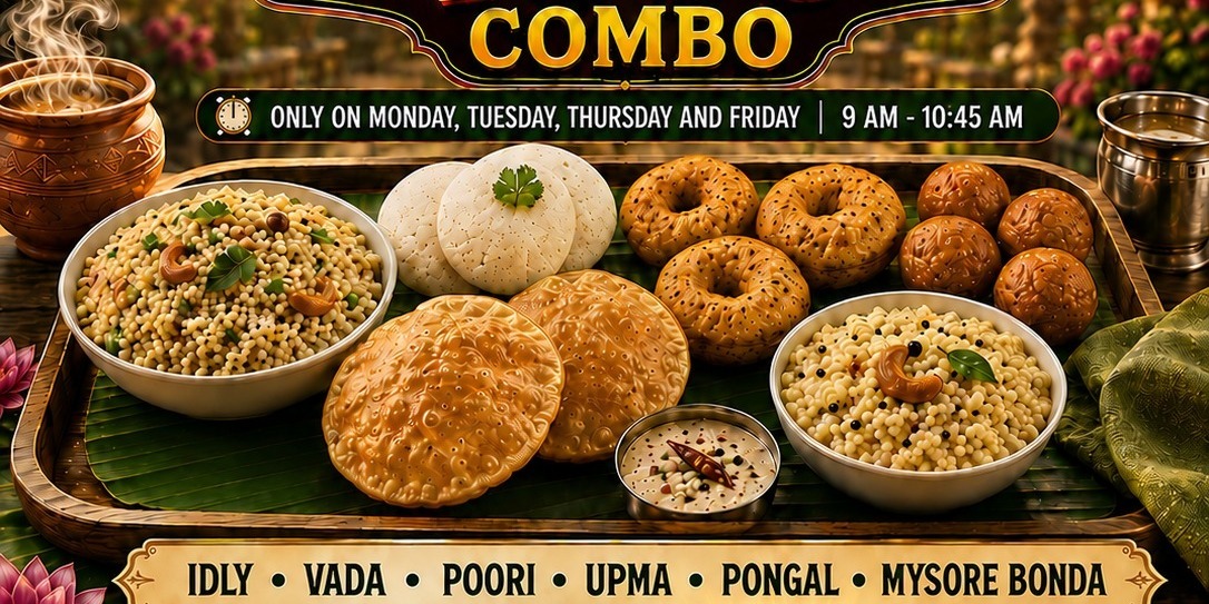 Sree Shankara Vilas: Weekday breakfast to-go combo from $4.99