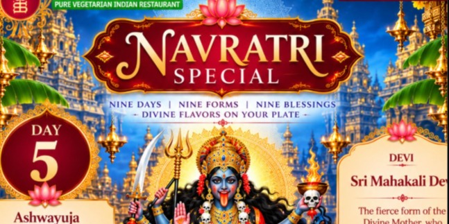 Sree Shankara Vilas Navratri Day 5 Prasadam Special in Plano