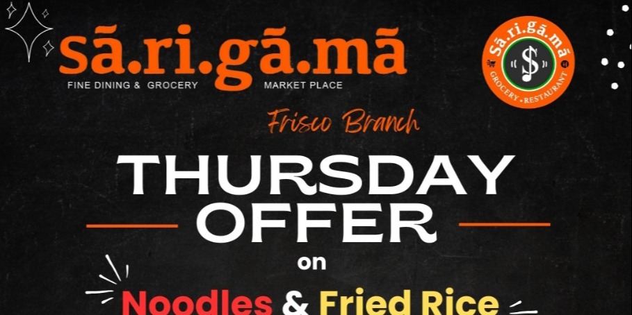 Thursday Deal: Buy 1 Get 50% at Sā.ri.gā.mā in Frisco!