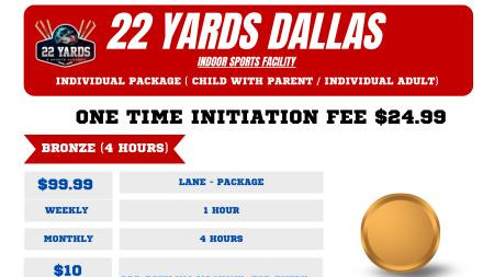 Indoor Sports Facility Packages at 22 Yards Dallas