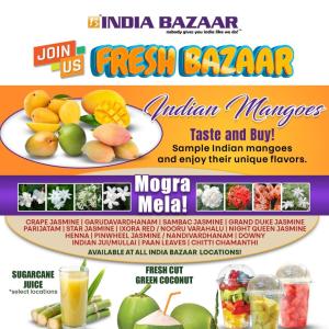 India Bazaar Exclusive – Indian Mangoes, Mogra Mela, Sugarcane & Cut Fruit at Best Prices