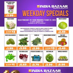 India Bazaar Valley Ranch Anniversary & Weekly Specials – Don’t Miss Out!