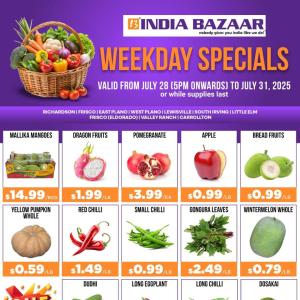 India Bazaar Weekday Specials: Limited-Time Fresh Produce Discounts