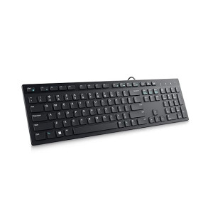 Dell KB216 Wired Multimedia Keyboard - Full-Size Layout with USB Interface, Chiclet Keys, Spill Resistance with 3 Indicator Lights| Plug and Play| Hot Keys: Volume, Mute, Play/Pause, Backward, Forward