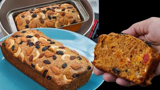 Healthy Christmas Plum Cake  Soft & Rich Plum Cake  No Sugar, No Maida, No Oven Christmas Cake