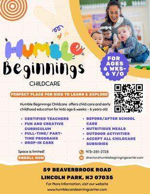 Top Quality Childcare Services at Humble Beginnings Childcare in Lincoln Park, NJ