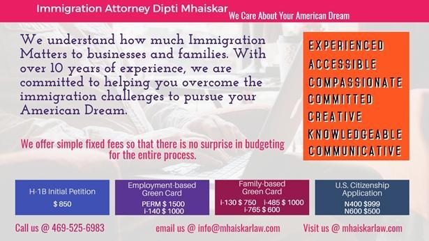 Experienced Immigration Attorney Dipti Mhaiskar in Frisco, TX