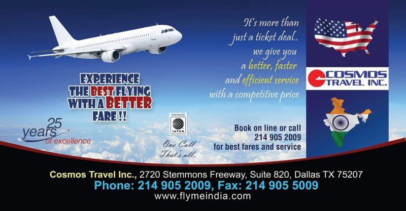 SEO Friendly  COSMOS TRAVEL Inc.  Dallas, TX  Trusted Travel Agency in the USA and India