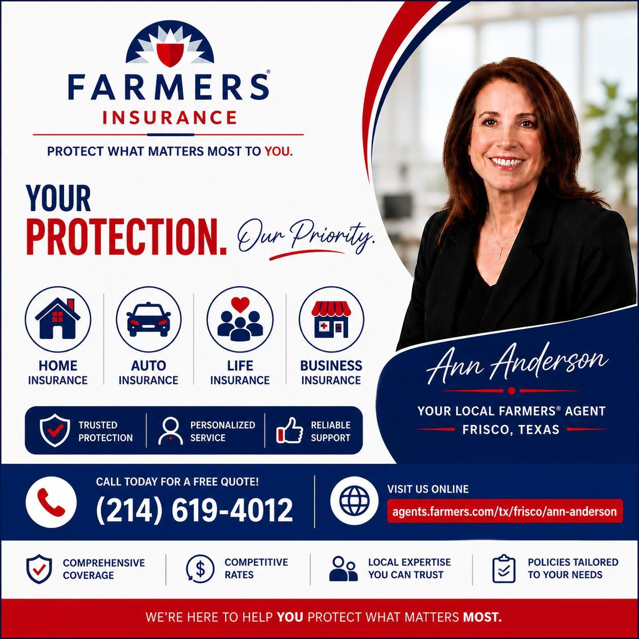 Farmers Insurance | Trusted Insurance Solutions by Ann Anderson in Frisco, TX