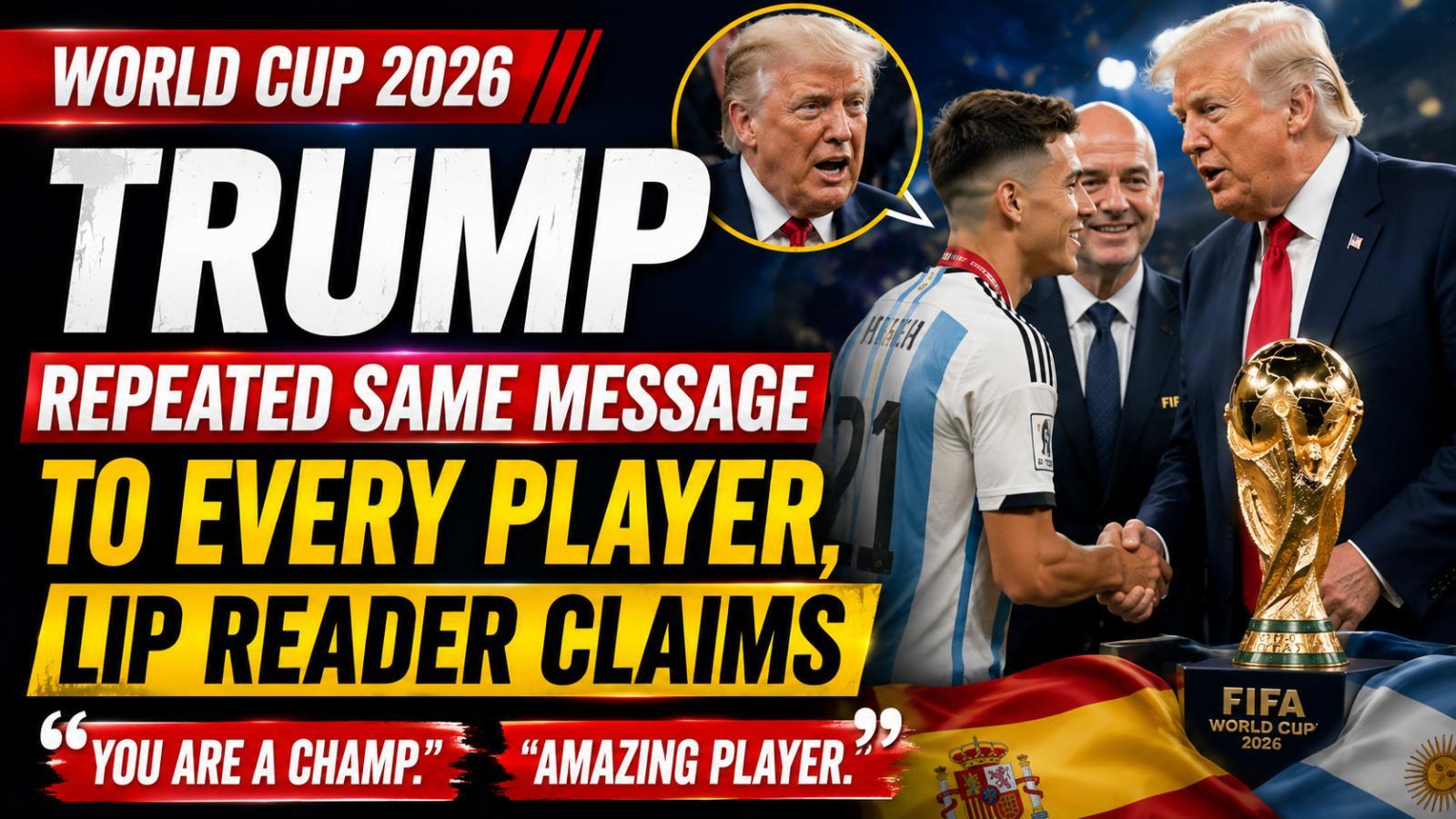 Trump Repeated Same Message to World Cup Players, Lip Reader Claims