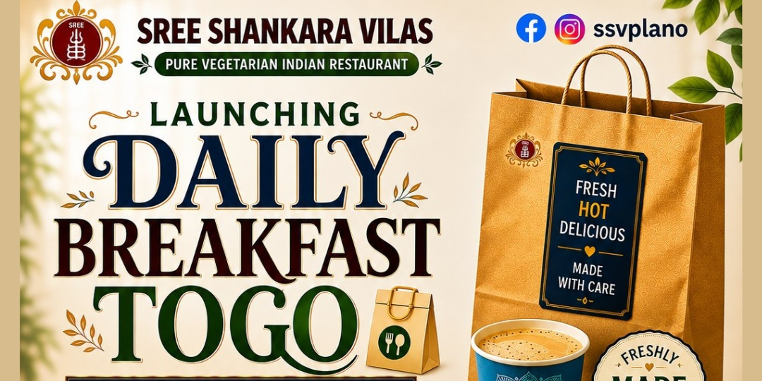 Sree Shankara Vilas Daily Breakfast To Go Deals Starting at $4.99