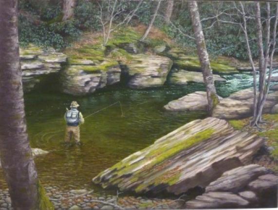 "Ledge Pond," an oil painting by Don Baylor. CONTRIBUTED PHOTO