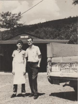 Al Klitsch, and his father, Aloysius P. Klitsch in the Leisureland development at the overlook where he owned the refreshment stand and 270 acres, which was later turned into the state park. The photo was taken sometime around 1964. PHOTO COURTESY…
