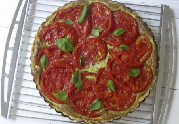 Tomato, Mozzarella and Basil Tart. SARA MOULTON VIA AP Copyright - Sara Moulton
