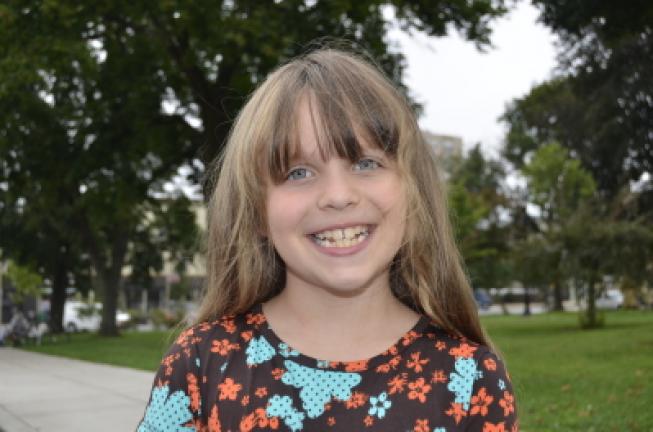 Lucy Sander, 7, Lehighton: "Learning, I like to learn."