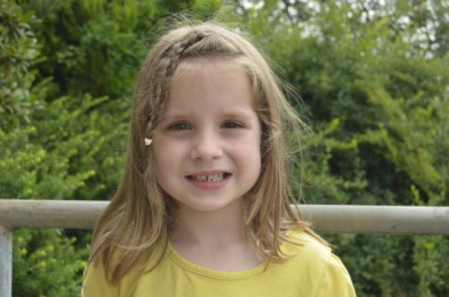 Grace Cathers, 5, Franklin Township: "Doing schoolwork, I like it."