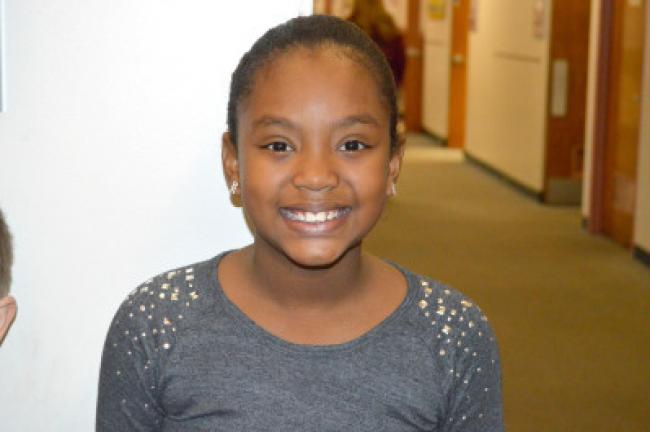 Lailanni Dizon, fourth grade, Shull-David Elementary School "We go to my grandma's house and go to the park. Then everyone sleeps over at our house."