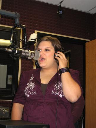 STACEY SOLT/SPECIAL TO THE TIMES NEWS Vanessa Hyska, 18, records "Silent Night" at the Penn's Peak studio. She is recording a CD for her high school graduation project and donating the proceeds to the Children's Miracle Network and Ronald McDonald…