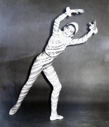 Photo courtesy of Madeline Ligenza The Candy Cane is Madeline Ligenza of Penn Forest Township. For three seasons during the mid 1950s, Ligenza danced in The Nutcracker, choreographed by George Balanchine.