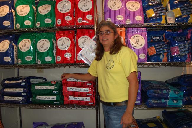 Gail Maholick/TIMES NEWS Janice Coles, owner of Pet Store Universe, 450 Interchange Road, Suite 101, Route 209 in Franklin Township, has stocked the store with a selection of premium wholesome pet foods that will add healthy years to your pet's life…