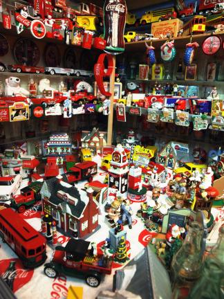 A portion of the 1,800-piece Coca Cola scenery display at Eddie's Toy Museum & Store. With over 21,000 toys on display, owner Ed Stanat calls the museum the "world's largest private collection of toys on display."