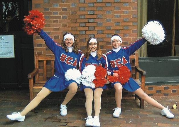 Special to the TIMES NEWS Palmerton Area Junior High School cheerleaders Jess Debski, Arissa Snyder and Alyssa Reis marched in last week's Philadelphia Thanksgiving Day Parade.