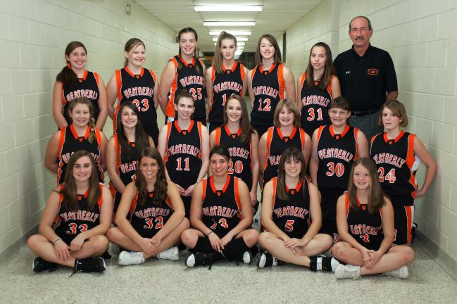 bob for/times news Weatherly girls basketball team members are, front row, from left, Tracy Galada, Caitlin Lesko, Amber Dolinsky, Malanie Clabe and Devon Bizarre. Middle row, from left, Jaime Dougherty, Alicia Panzarella, Saranda Snyder, Sara…