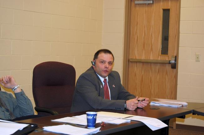 CHRIS PARKER/TIMES NEWS Rush Township Supervisor William Sanchez Jr. bade farewell Tuesday as he ended a six-year term of office.