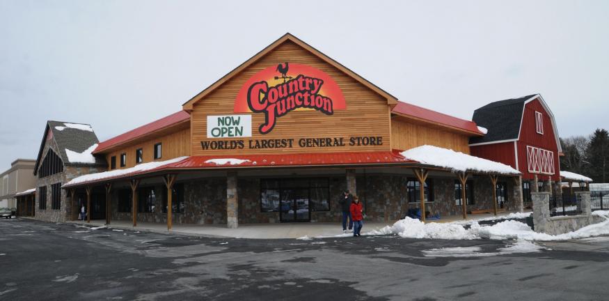 Larry Neff/TIMES NEWS The newly-constructed Country Junction Store along Route 209 in Forest Inn has opened. The store replaces the 170,000-square-foot structure which was leveled by fire on the morning of Oct. 3, 2006. A grand opening is planned for May.