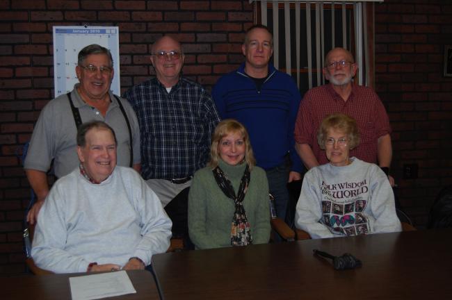 ELSA KERSCHNER/TIMES NEWS Members of the Towamensing Historical Commission and the program presenter are Malcom Campbell; Tom Newman, vice chairman; Karl Rolappe, secretary-treasurer; presenter Roy Chrisman; Curt Beers; Carol Copeland, chairman; and…