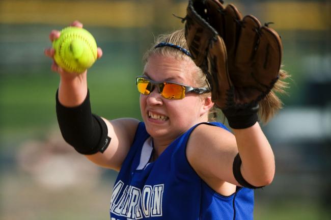 Palmerton's Martina Herring gets set to deliver a pitch in Thursday's 4-2 win ov