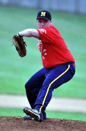 mike feifel/times news Dalton Conway of Northwestern saw action on the mound for the red Team in the annual Howard E. Deppe All-Star Baseball Classic on Saturday.